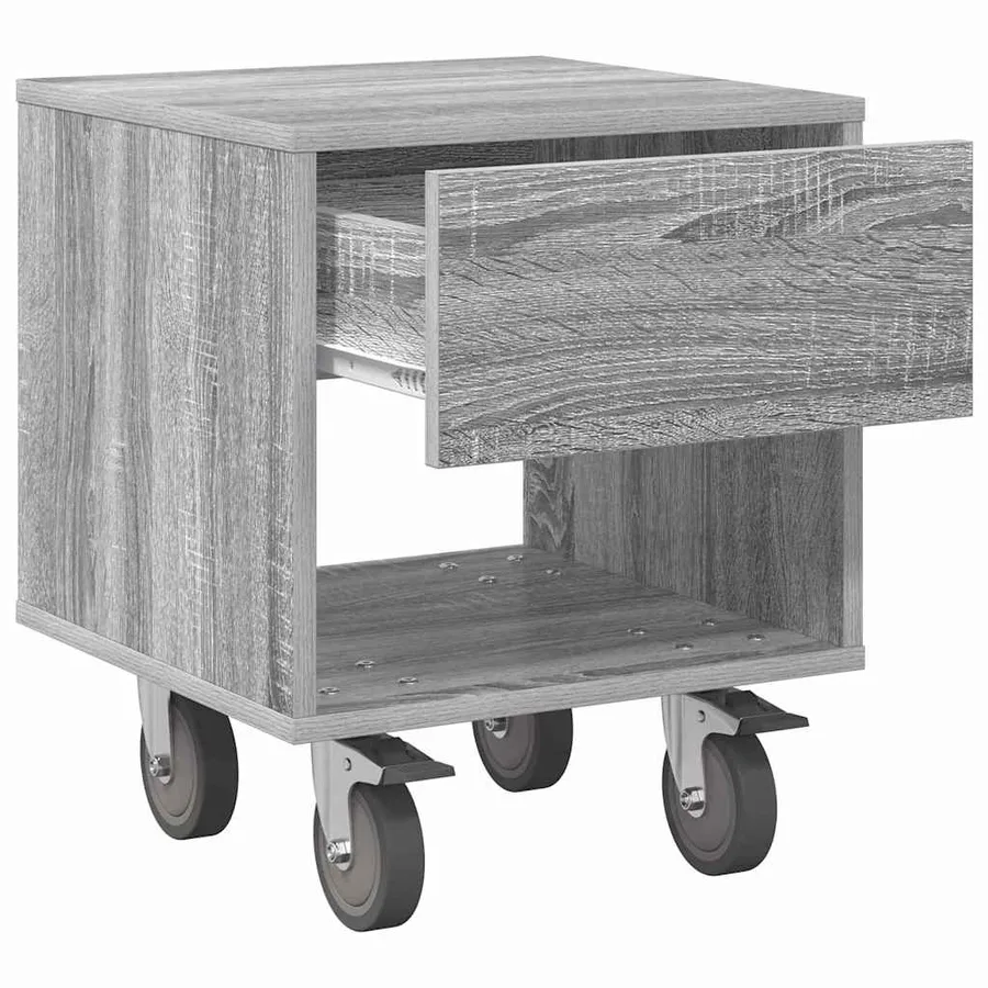 Table de chevet Gris Sonoma 40,5 x 40 x 48 cm Bois d'ingénierie - 5
