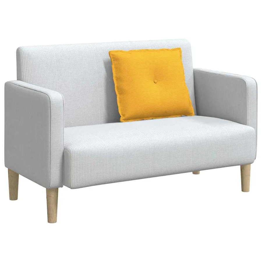 Coussin de Dos Jaune clair 60 x 50 cm Tissu en velours côtelé - 3