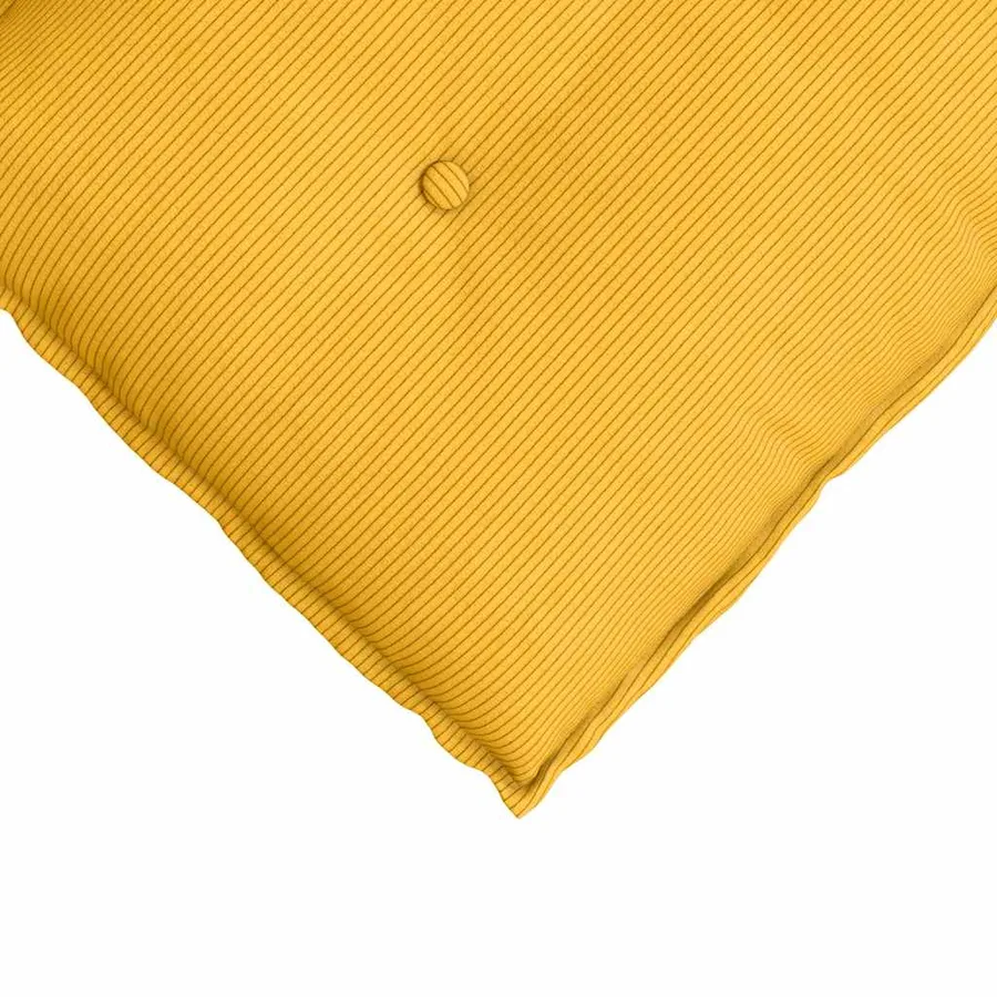Coussin de Dos Jaune clair 60 x 50 cm Tissu en velours côtelé - 7
