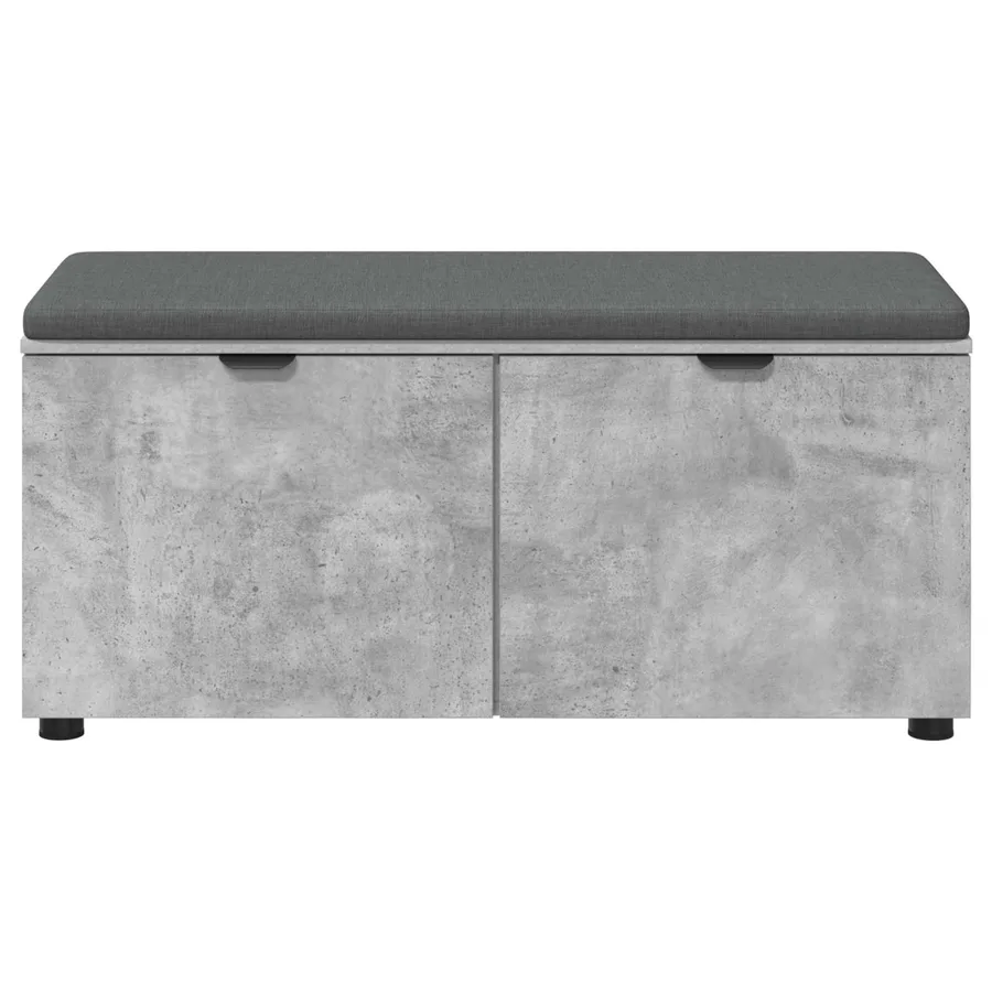 Banc d'entrée avec coussin Gris Béton 100 x 38 x 46 cm - 6