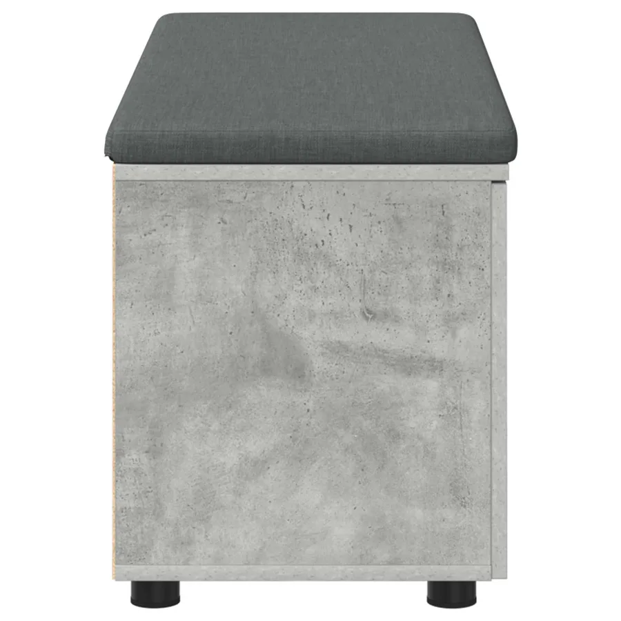 Banc d'entrée avec coussin Gris Béton 100 x 38 x 46 cm - 7