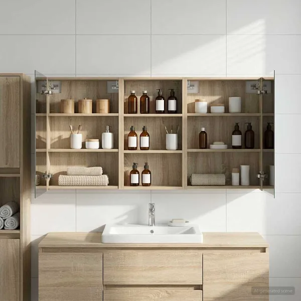 Ensemble de Meubles de Salle de Bain 3 pcs 140 x 14,5 x 70 cm