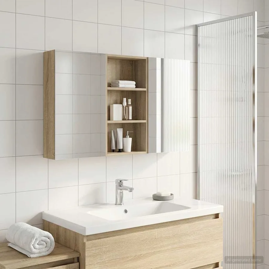 Ensemble de Meubles de Salle de Bain 3 pcs 140 x 14,5 x 70 cm - 4