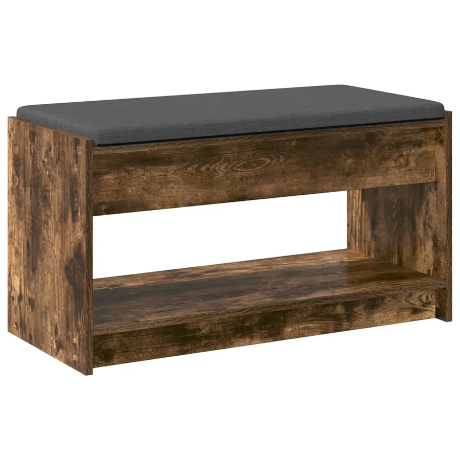 Banc d'entrée avec coussin Chêne Fumé 83 x 38 x 45 cm - 7