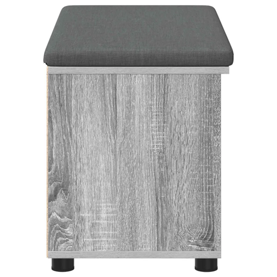 Banc d'entrée avec coussin Gris Sonoma 80 x 38 x 46 cm - 7