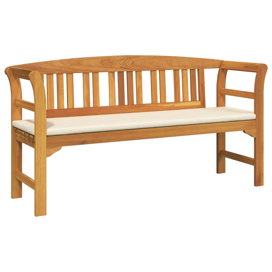 Banc rose Naturel 157 x 46 x 82,5 cm Bois d'Acacia Massif - 2