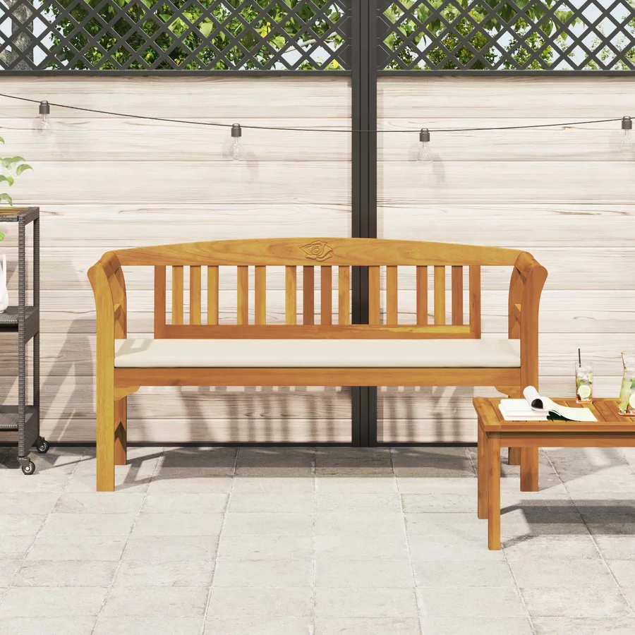 Banc rose Naturel 157 x 46 x 82,5 cm Bois d'Acacia Massif - 3