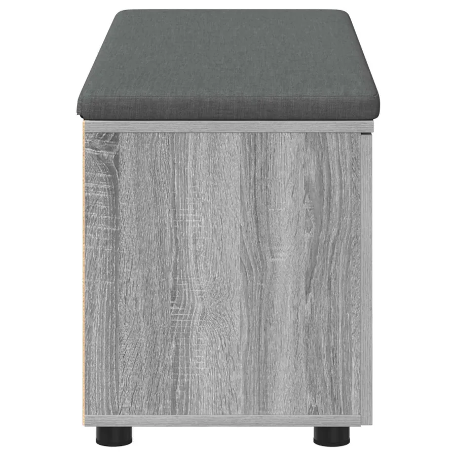 Banc d'entrée avec coussin Gris Sonoma 100 x 38 x 46 cm - 7