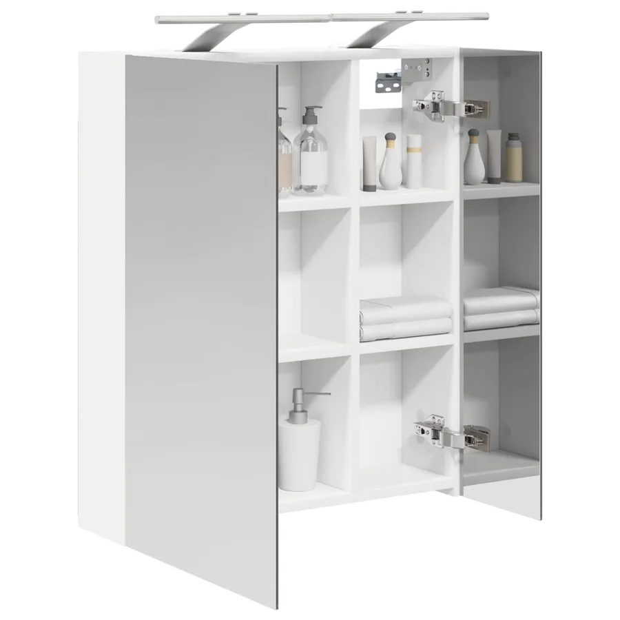 Armoire Miroir de Salle de Bain Blanc 60 x 14,5 x 70 cm - 3
