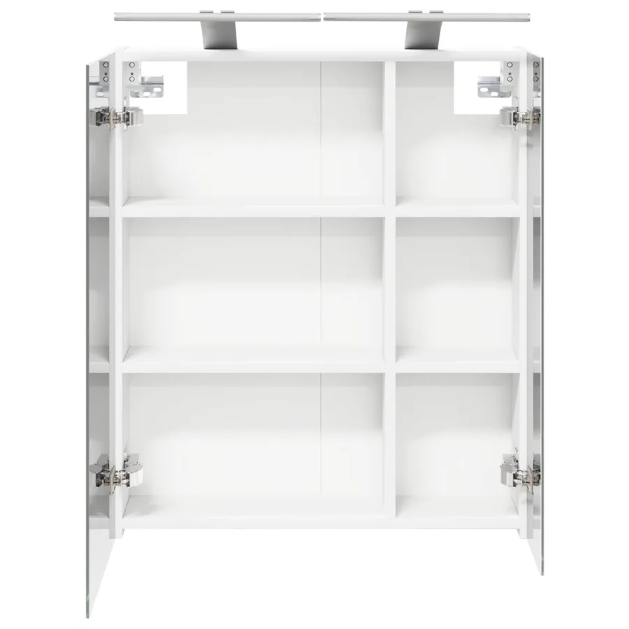 Armoire Miroir de Salle de Bain Blanc 60 x 14,5 x 70 cm - 7
