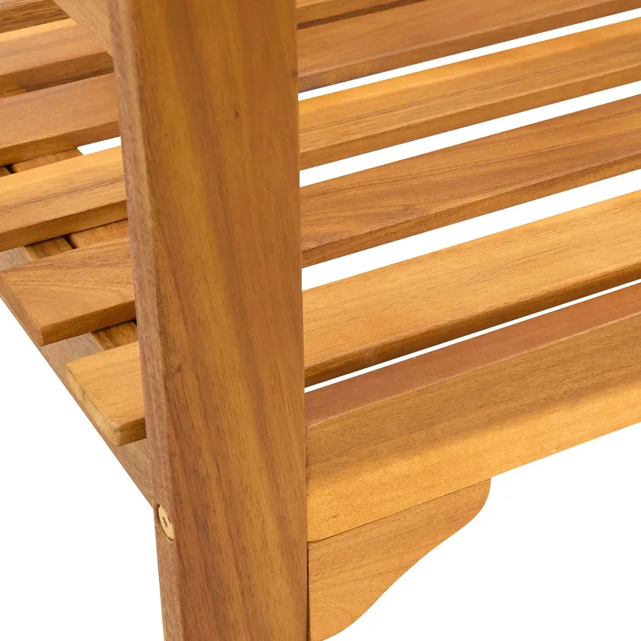 Banc rose Naturel 68,5 x 46 x 82,5 cm Bois d'Acacia Massif - 8