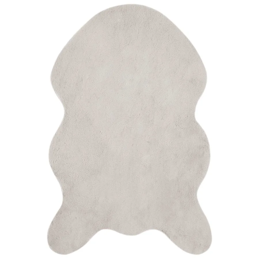 Tapis antidérapant en fausse de lapin OLITE Beige 60 x 90 cm - 2
