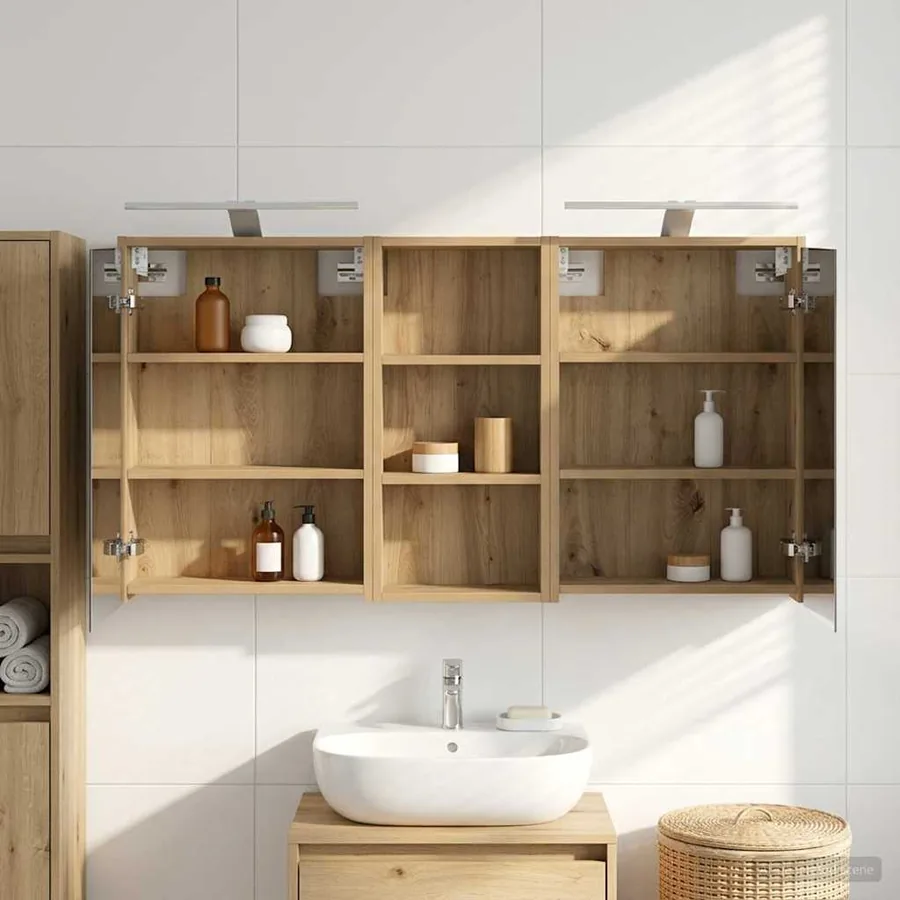 Ensemble de Meubles de Salle de Bain 3 pc 116 x 16 x 62,5 cm