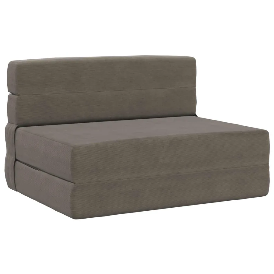 Canapé-lit pliable Gris clair 70 x 80 x 60 cm Tissu - 2