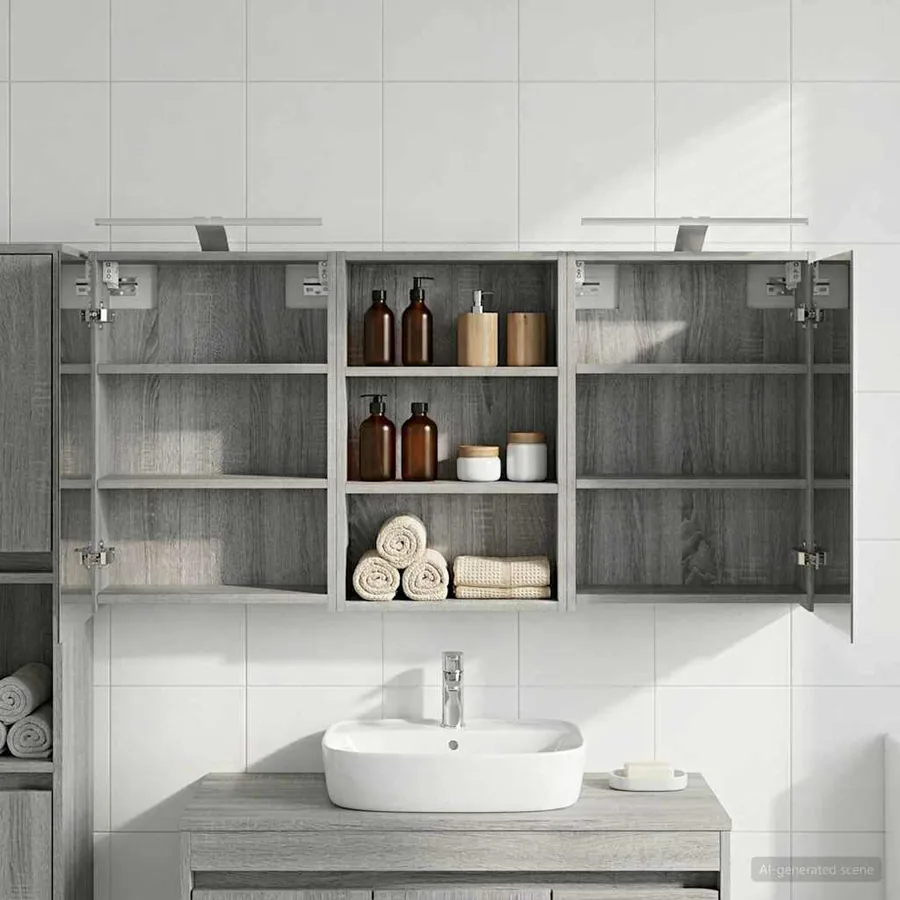 Ensemble de Meubles de Salle de Bain 3 pcs 126 x 16 x 62.5 cm