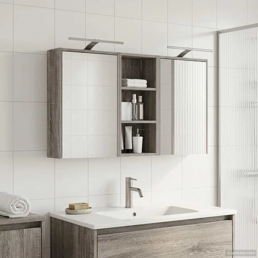 Ensemble de Meubles de Salle de Bain 3 pcs 116 x 16 x 62,5 cm - 4