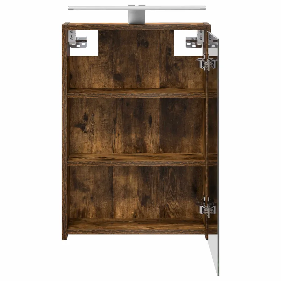 Armoire Miroir de Salle de Bain Chêne fumé 43 x 16 x 62.5 cm - 7
