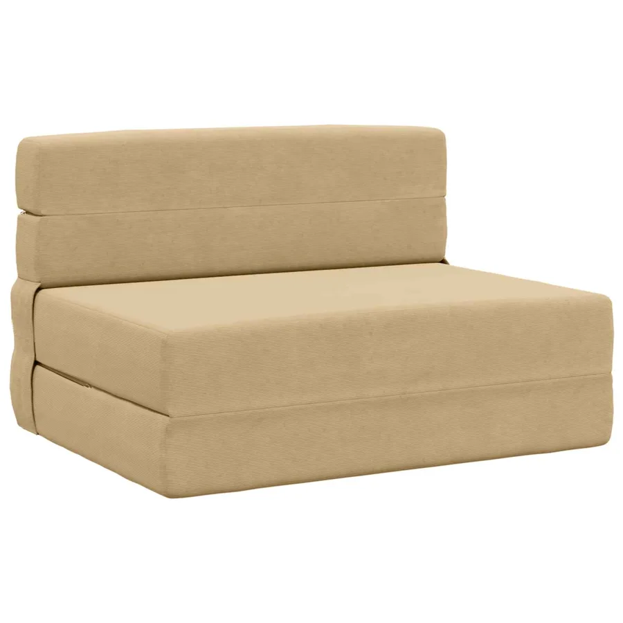 Canapé-lit pliable Vert Gris 70 x 72 x 60 cm Tissu - 2