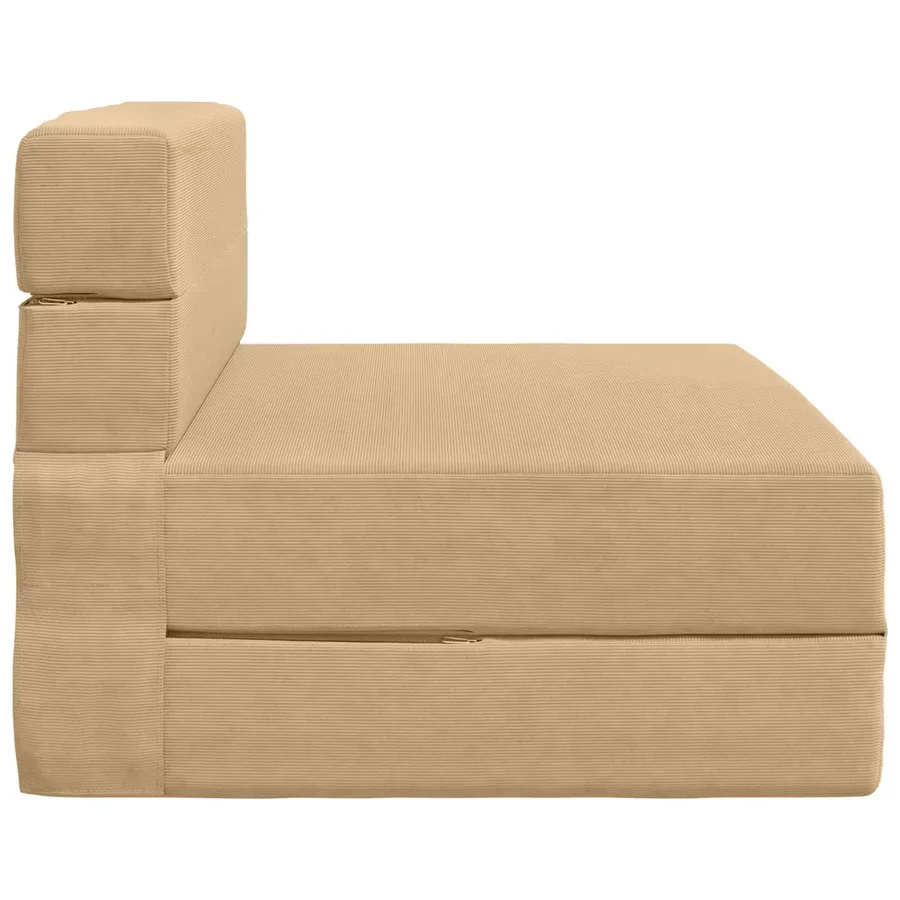 Canapé-lit pliable Vert Gris 70 x 72 x 60 cm Tissu - 4