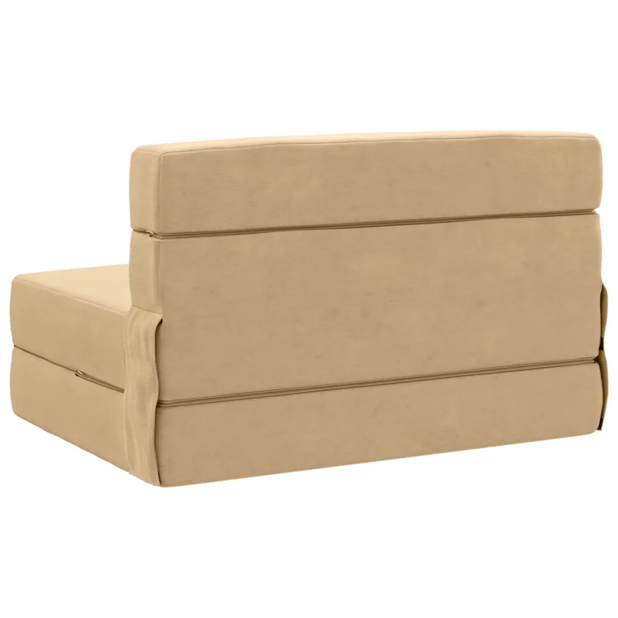 Canapé-lit pliable Vert Gris 70 x 72 x 60 cm Tissu - 5