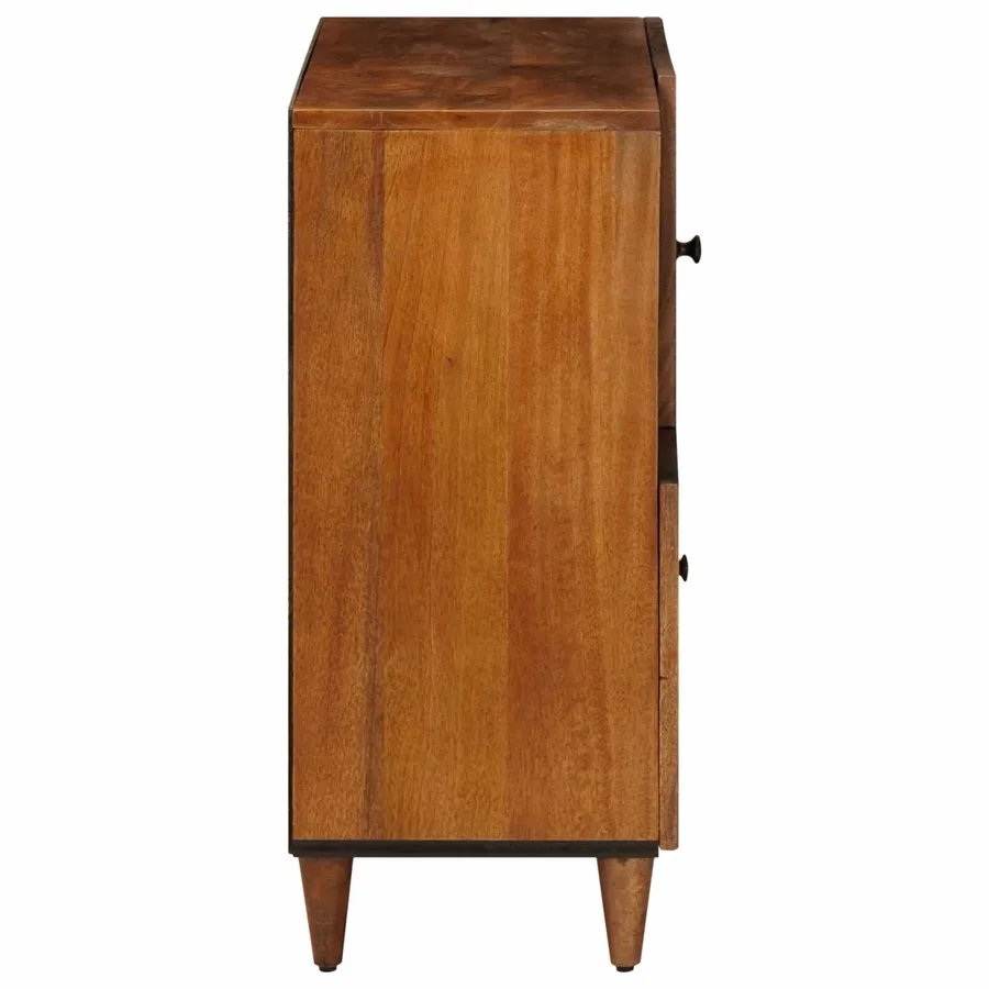 Buffet avec porte Noyer 80 x 33 x 75 cm Bois de mangue massif - 5