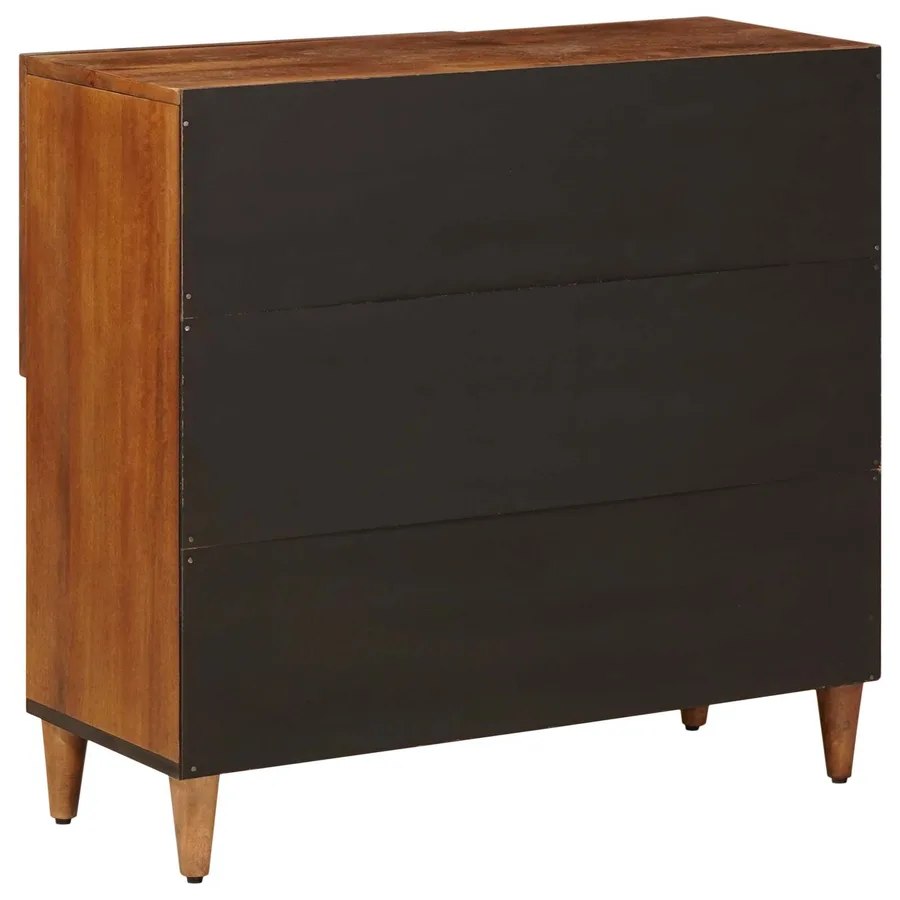 Buffet avec porte Noyer 80 x 33 x 75 cm Bois de mangue massif - 6