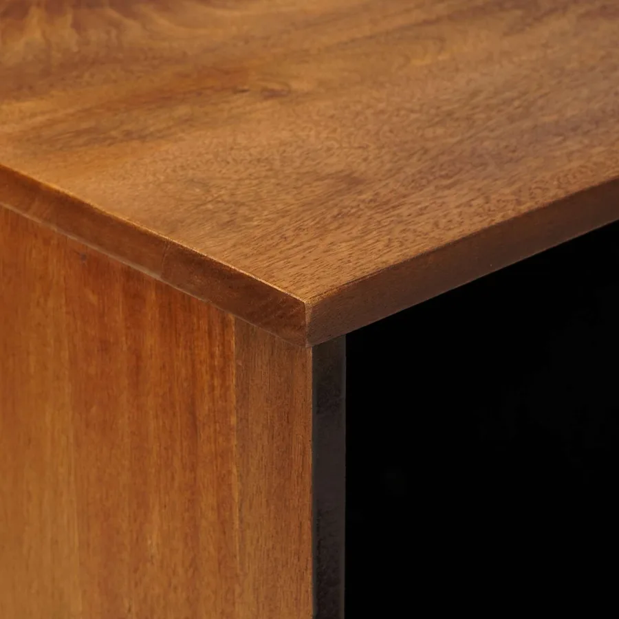 Buffet avec porte Noyer 80 x 33 x 75 cm Bois de mangue massif - 7