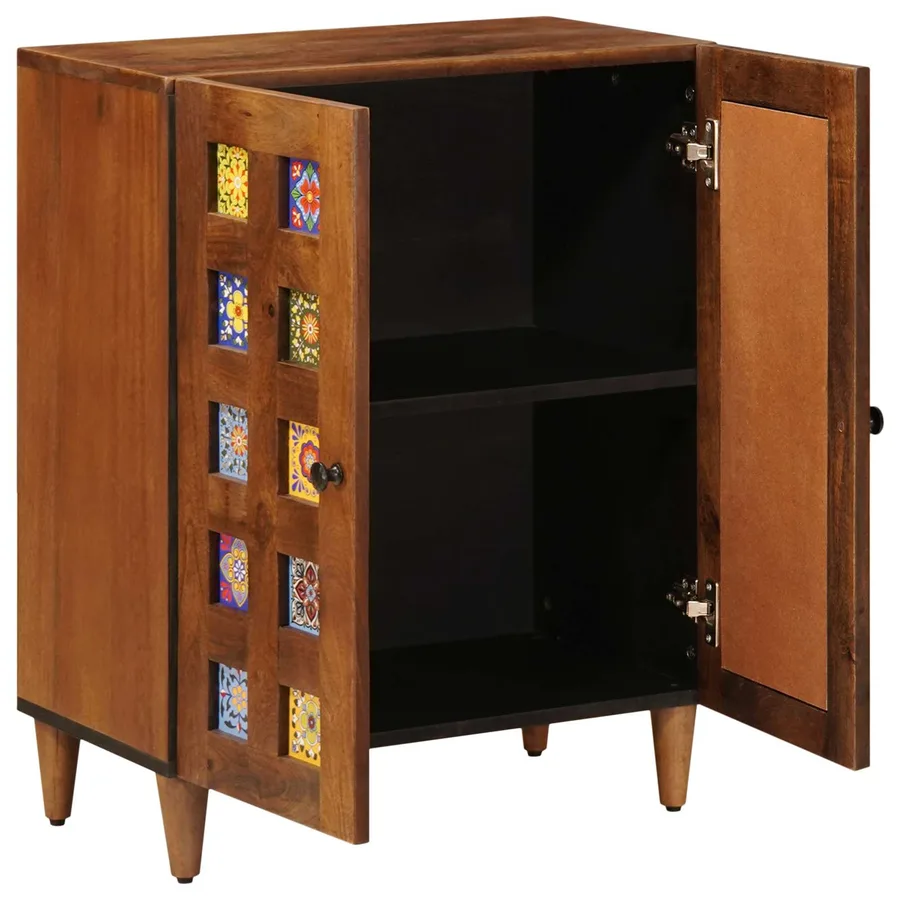Buffet Noyer 60 x 33 x 75 cm Bois de mangue massif - 3