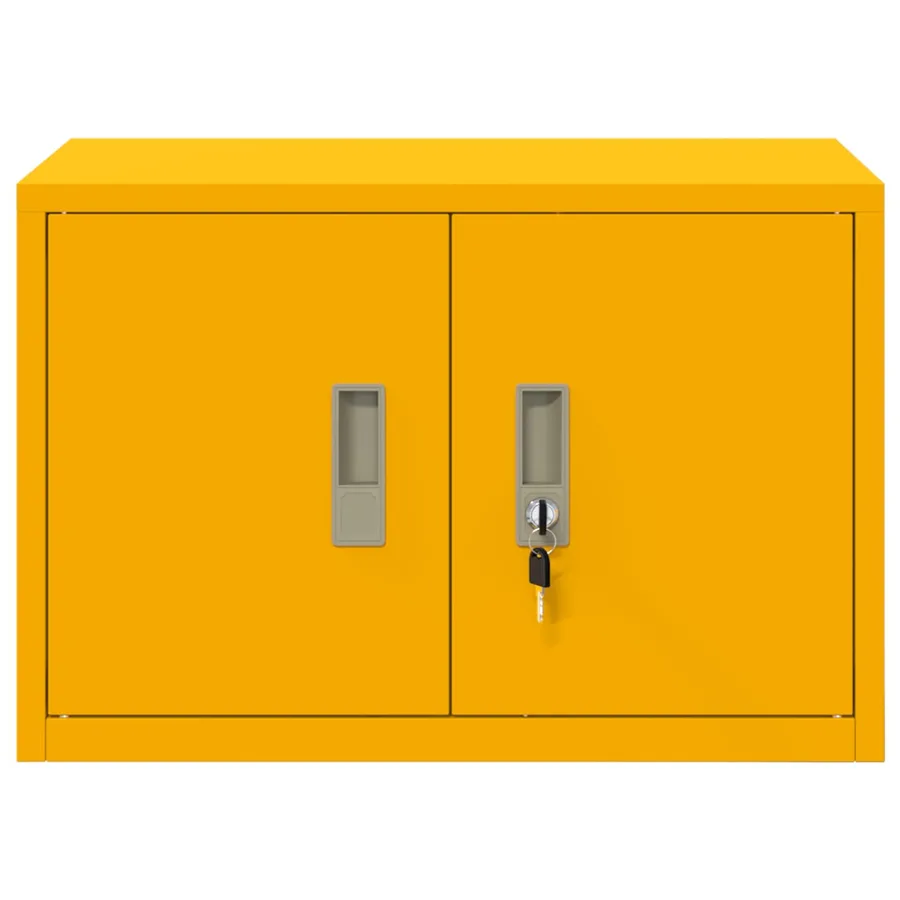 Armoire de rangement Jaune moutarde 60 x 40 x 40 cm Acier - 6