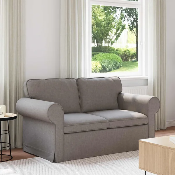 Canapé Taupe 155 x 82 x 80 cm tissu