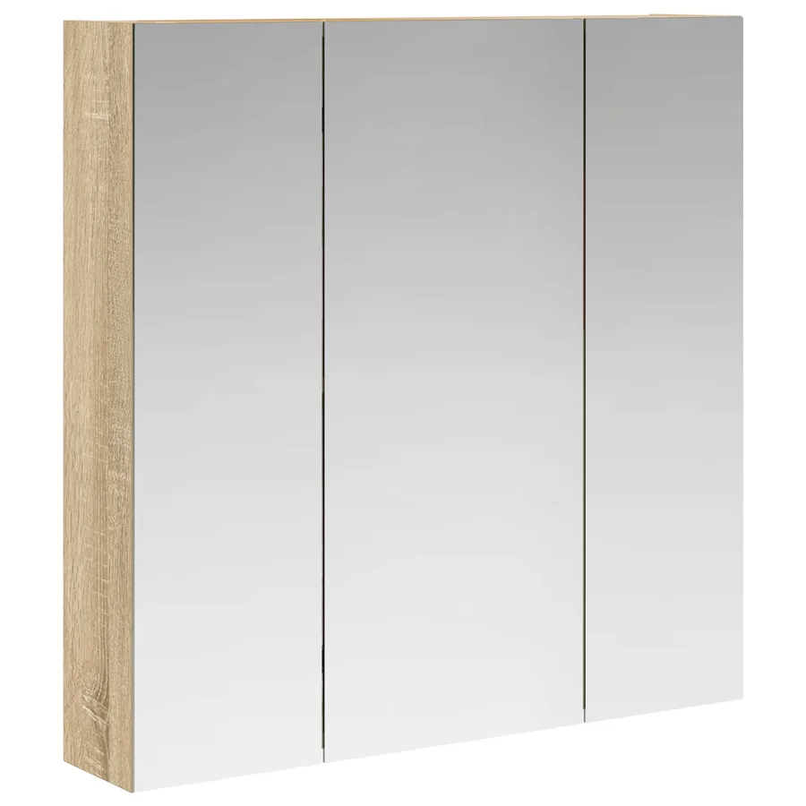Armoire Miroir de Salle de Bain Chêne Sonoma 70 x 14,5 x 70 cm - 2