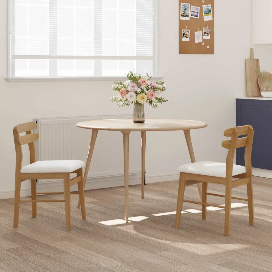 Chaise de salle à manger 2 pcs Naturel et clair - 3