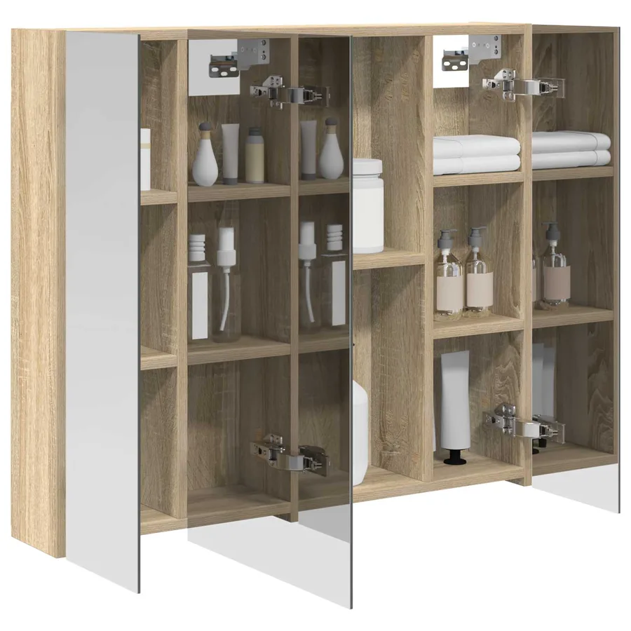 Armoire Miroir de Salle de Bain Chêne Sonoma 80 x 14.5 x 70 cm - 3