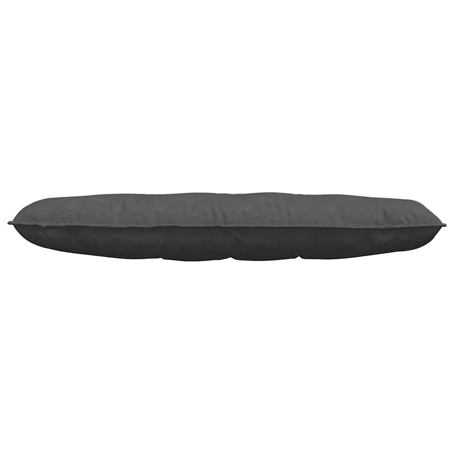 Coussin de Dos Gris foncé 140 x 50 cm Tissu en velours côtelé - 5