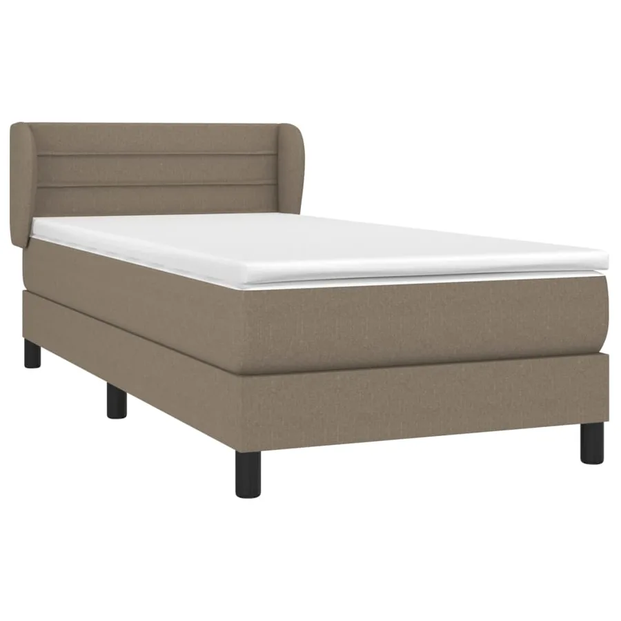 Sommier à lattes de lit avec matelas Taupe 80x200 cm Tissu - 3