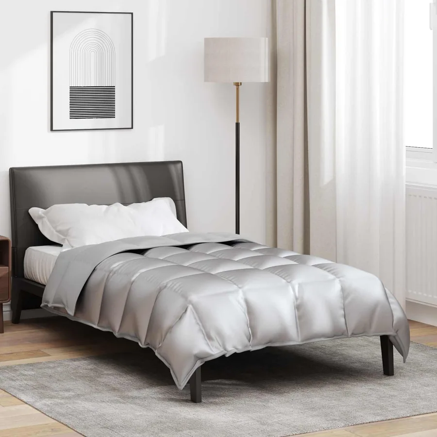 Duvet d'hiver 155 x 200 cm 450 g/m² Argenté
