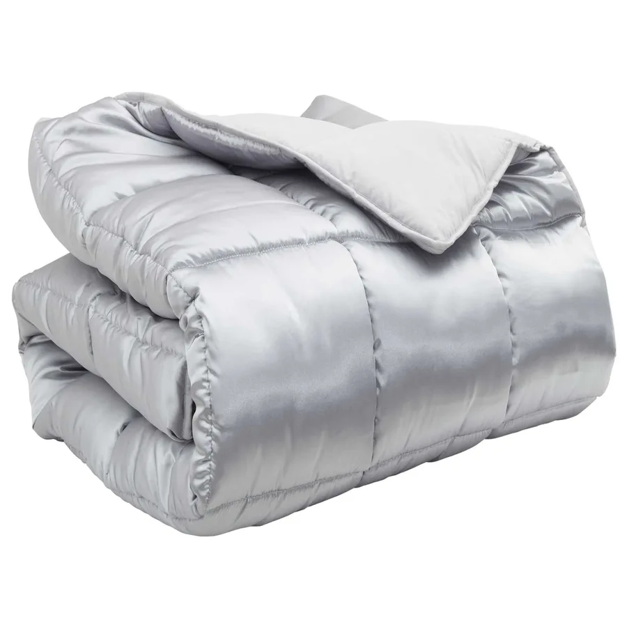 Duvet d'hiver 155 x 200 cm 450 g/m² Argenté - 2