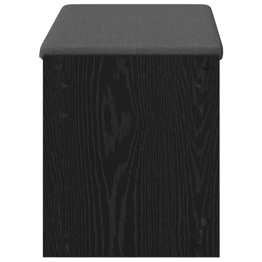 Banc d'entrée avec coussin Chêne Noir 83 x 38 x 45 cm - 6