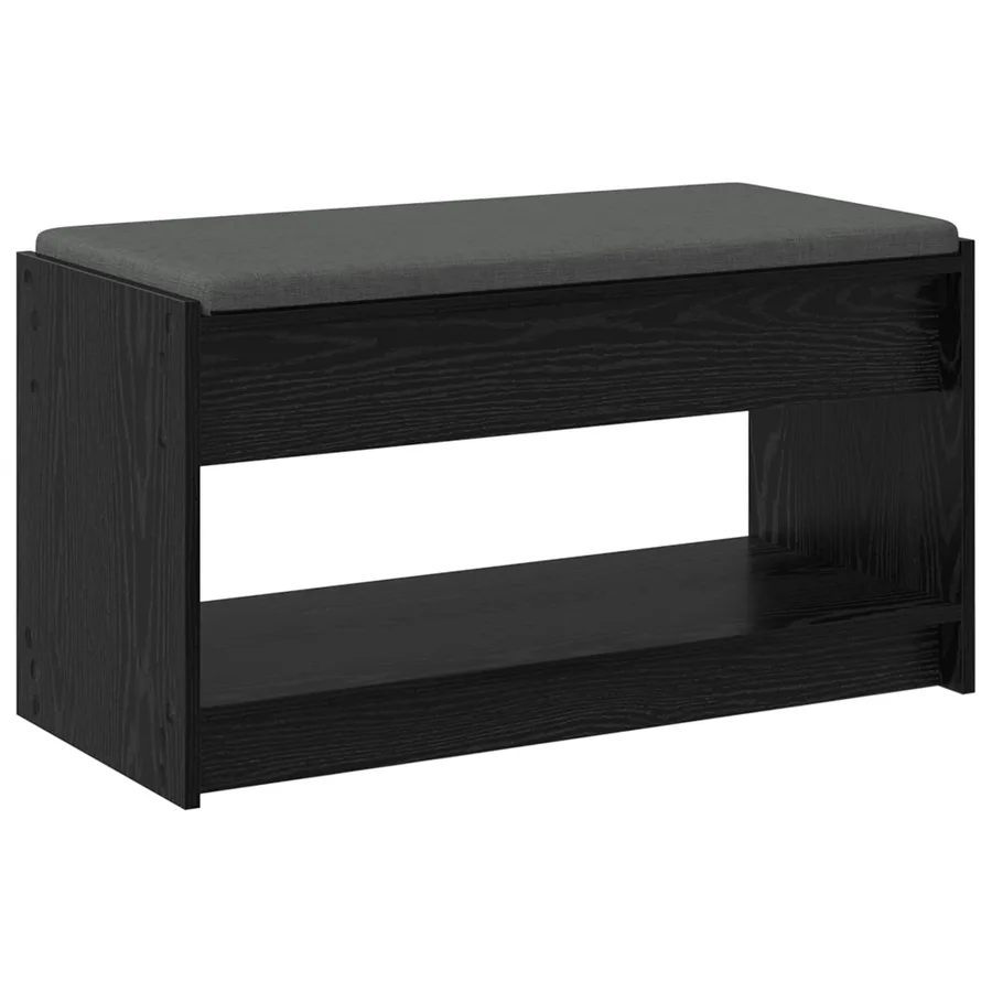 Banc d'entrée avec coussin Chêne Noir 83 x 38 x 45 cm - 7