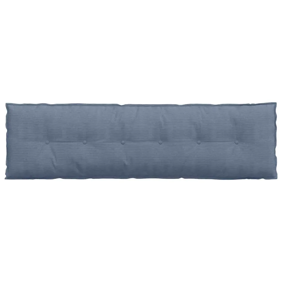 Coussin de Dos Bleu 180 x 50 cm Tissu en velours côtelé - 6