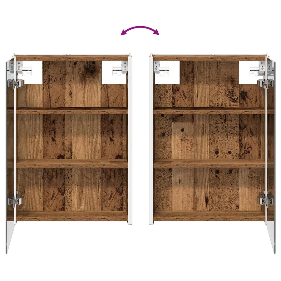 Armoire Miroir de Salle de Bain Bois ancien 43 x 11,5 x 60,5 cm - 12