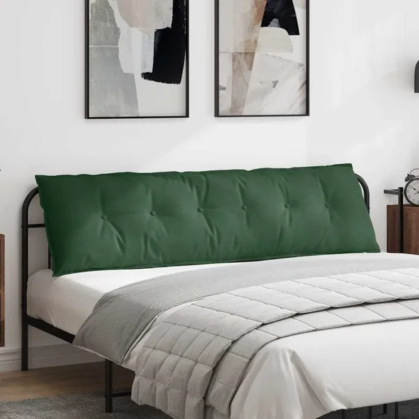 Coussin de Dos Vert Jungle 180 x 50 cm Tissu en velours côtelé