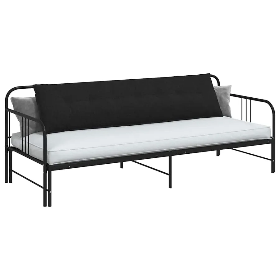 Coussin de Dos Noir 200 x 19 x 50 cm tissu - 3