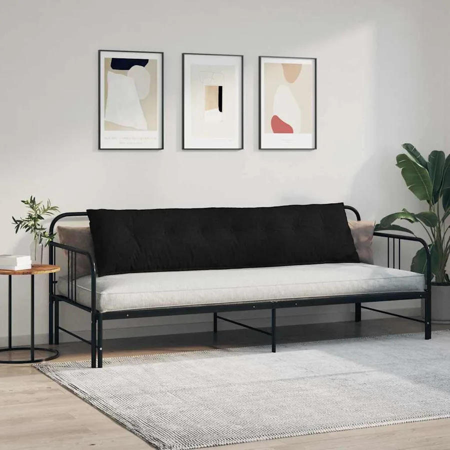 Coussin de Dos Noir 200 x 19 x 50 cm tissu - 4