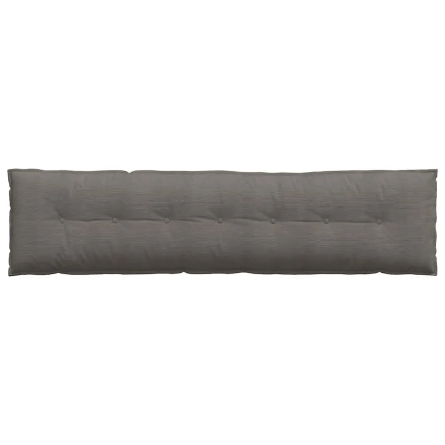 Coussin de Dos Gris clair 200 x 50 cm Tissu en velours côtelé - 6