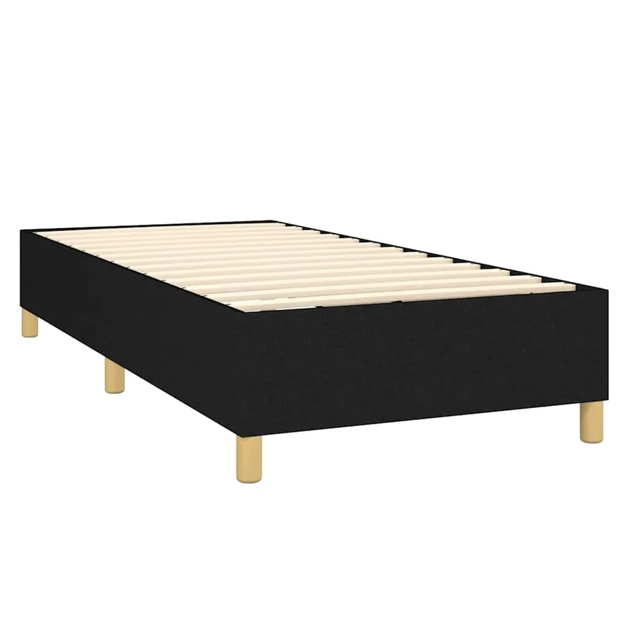 Sommier à lattes de lit et matelas Noir 80x200 cm Tissu - 4