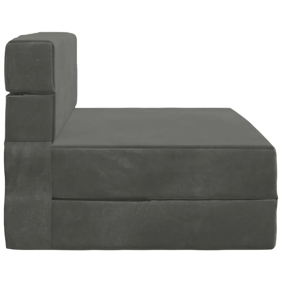 Canapé-lit pliable Gris foncé 70 x 72 x 60 cm Tissu - 4