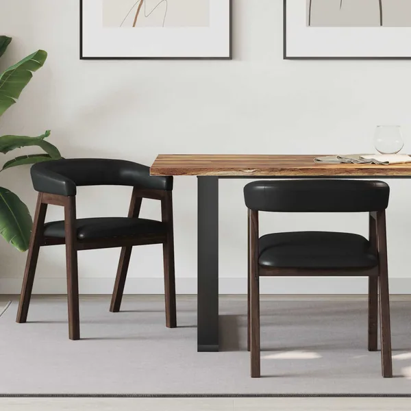 Chaises de salle à manger 2 pcs Marron Clair 54 x 57 x 73 cm