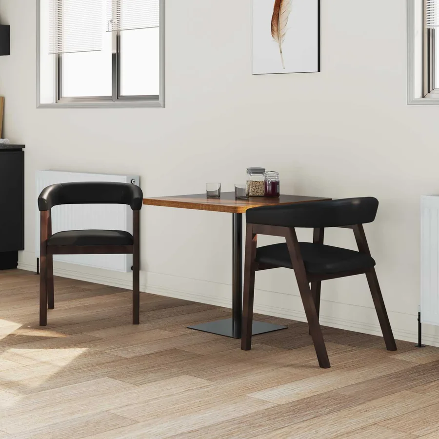 Chaises de salle à manger 2 pcs Marron Clair 54 x 57 x 73 cm - 3