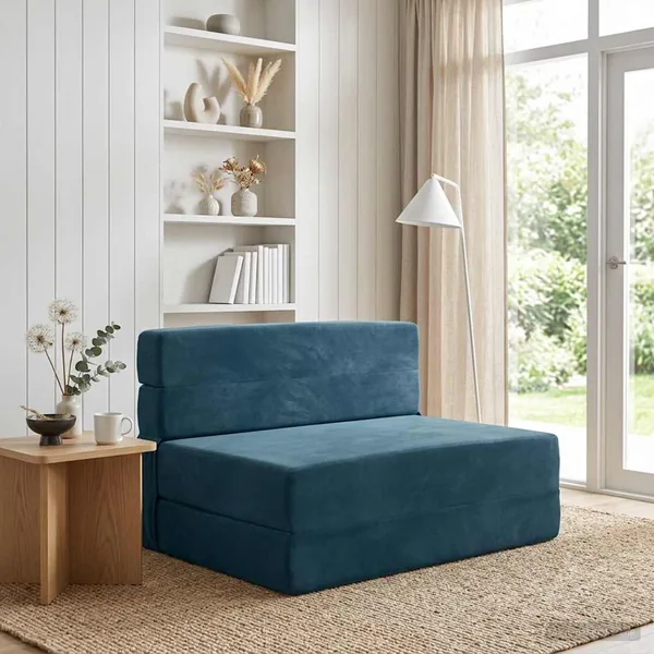 Canapé-lit pliable Bleu 70 x 72 x 60 cm Tissu